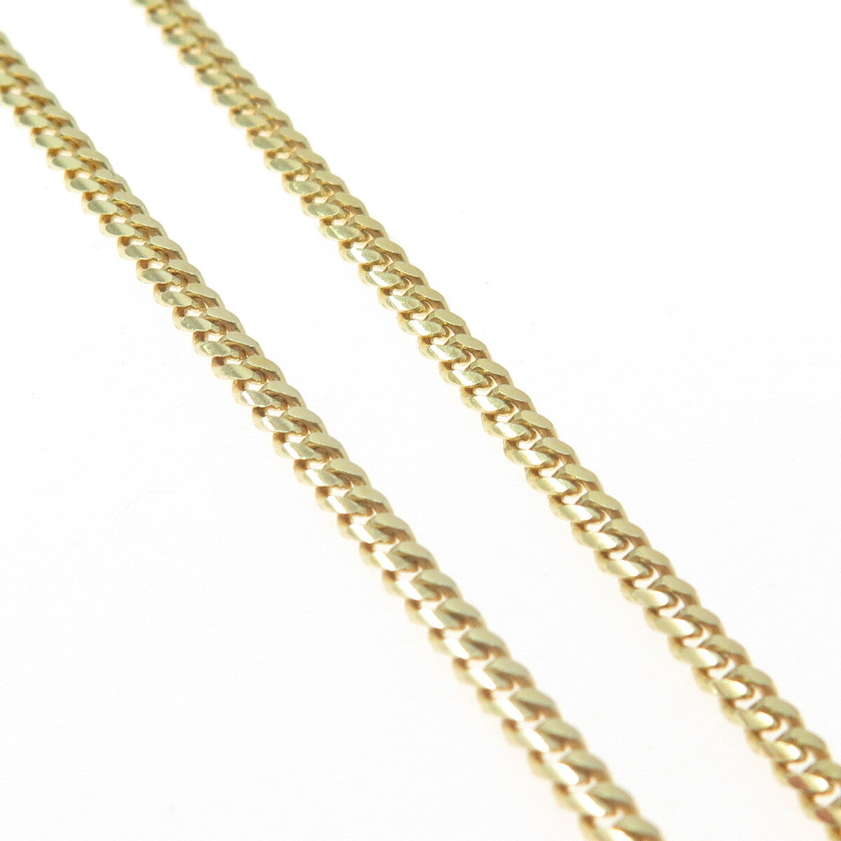 P. LUX 925 Sterling Silver Gold Pated Italy Cuban Chain Necklace 20"