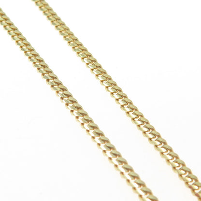 P. LUX 925 Sterling Silver Gold Pated Italy Cuban Chain Necklace 20"