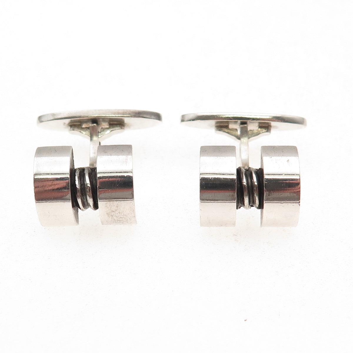 Georg Jensen 925S Sterling Silver Vintage Denmark Modernist Cufflinks #67
