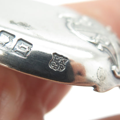 PAGE KEEN & PAGE 925 Sterling Silver Antique 1917 London Pelican Plymouth Spoon