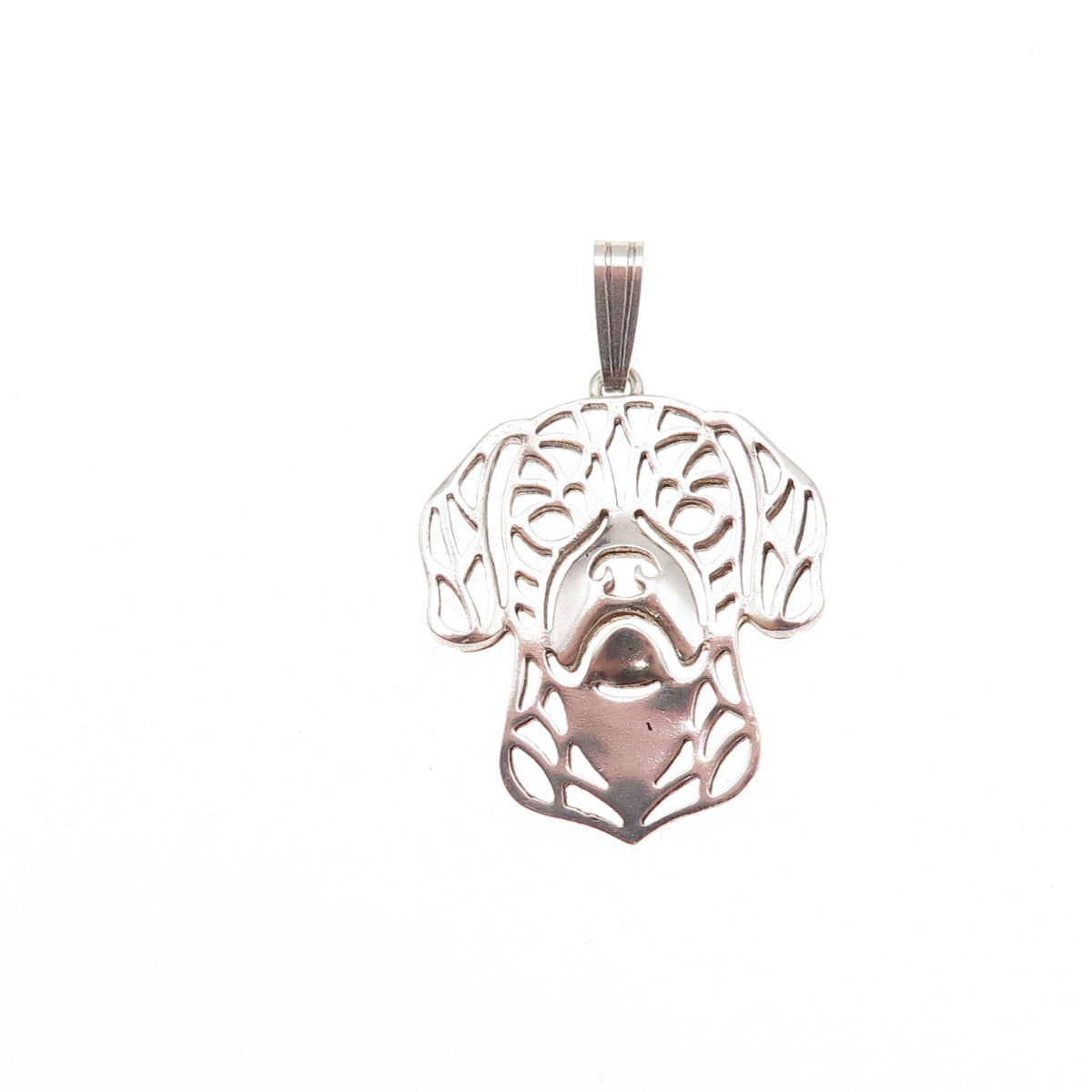 925 Sterling Silver Vintage Puggle Dog Charm Pendant