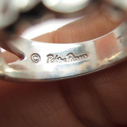 TIFFANY & CO. Paloma Picasso Sterling Silver Vintage Loving Heart Ring Size 5.75