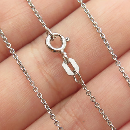 925 Sterling Silver Italy Cable Chain Necklace 16"