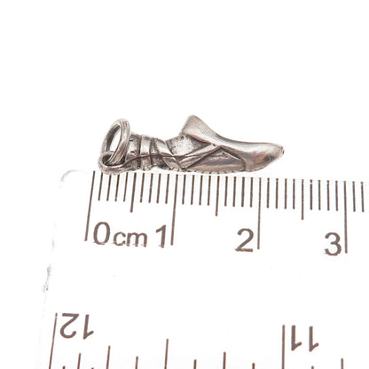 925 Sterling Silver Vintage Ballerina Oxidized 3D Charm Pendant