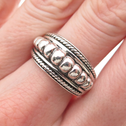 DP Doug Paulus 925 Sterling Silver Vintage Modernist Oxidized Ring Size 7