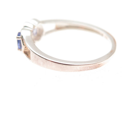 Chuck Clemency 925 Sterling Silver Real Oval-Cut Tanzanite Ring Size 8
