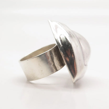925 Sterling Silver Vintage Mexico Modernist Ring Size 5.75