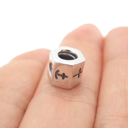 PANDORA 925 Sterling Silver Faith Hope & Love Slide Bead Charm