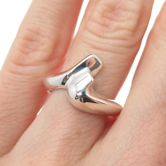 CLYDE DUNEIER CID 925 Sterling Silver Vintage Modernist Ring Size 6.25