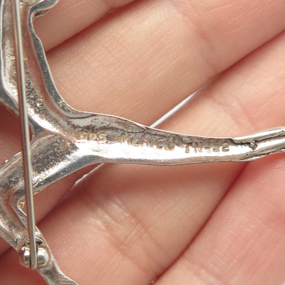925 Sterling Silver Vintage Mexico Gymnast Girl Pin Brooch