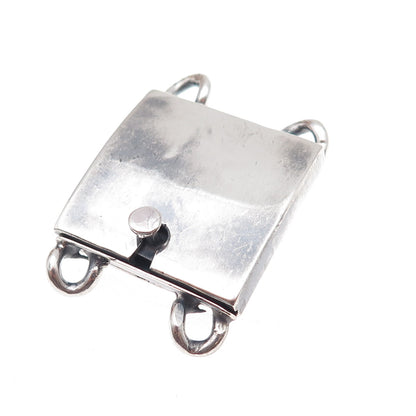 925 Sterling Silver Vintage Mexico Bracelet / Necklace Box Lock Clasp