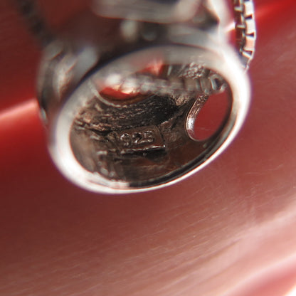 925 Sterling Silver Real Amethyst & Citrine Box Chain Necklace 18"