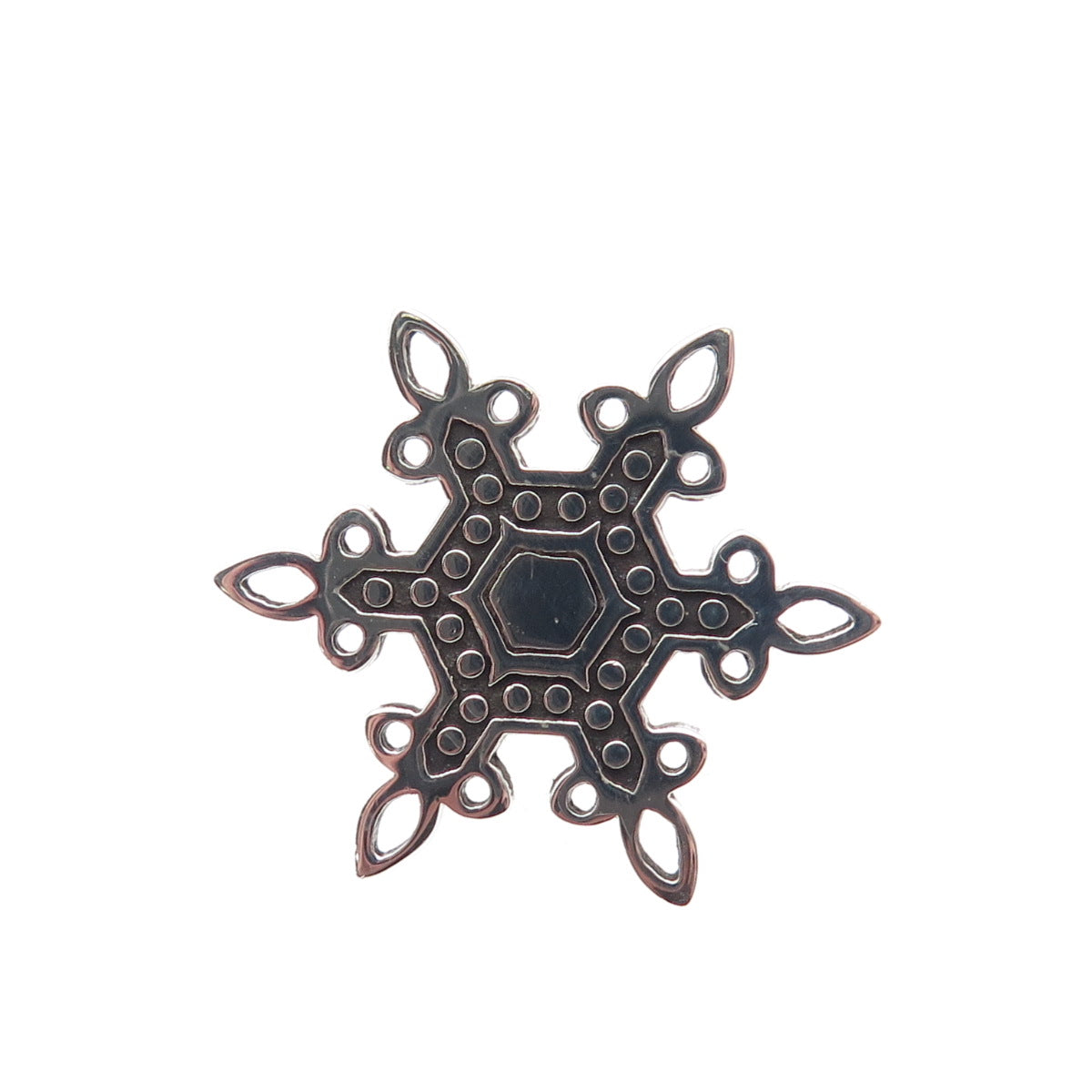 JOHN HARDY 925 Sterling Silver Snowflake Tie Tack / Lapel Pin
