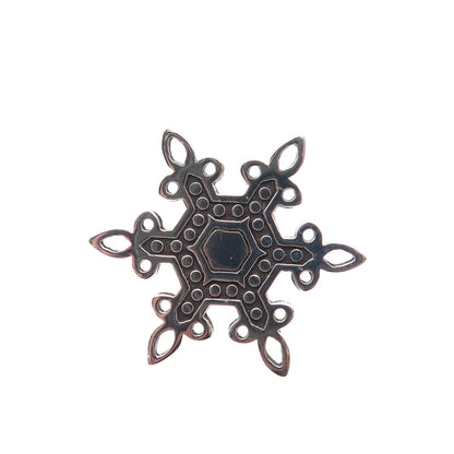 JOHN HARDY 925 Sterling Silver Snowflake Tie Tack / Lapel Pin