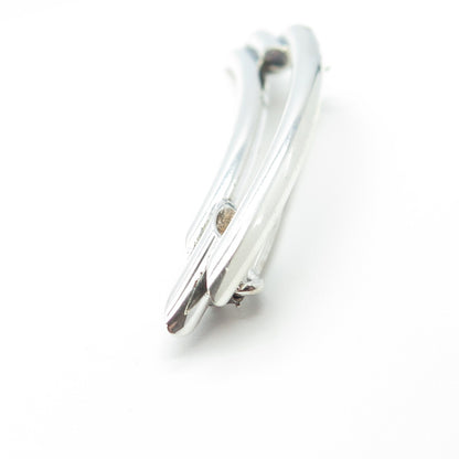 925 Sterling Silver Vintage Modernist Pin Brooch