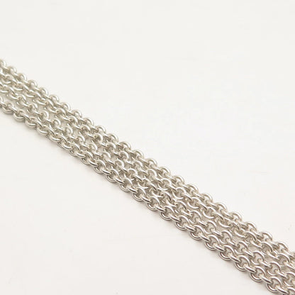 925 Sterling Silver Vintage Double Rolo Chain Necklace 16"