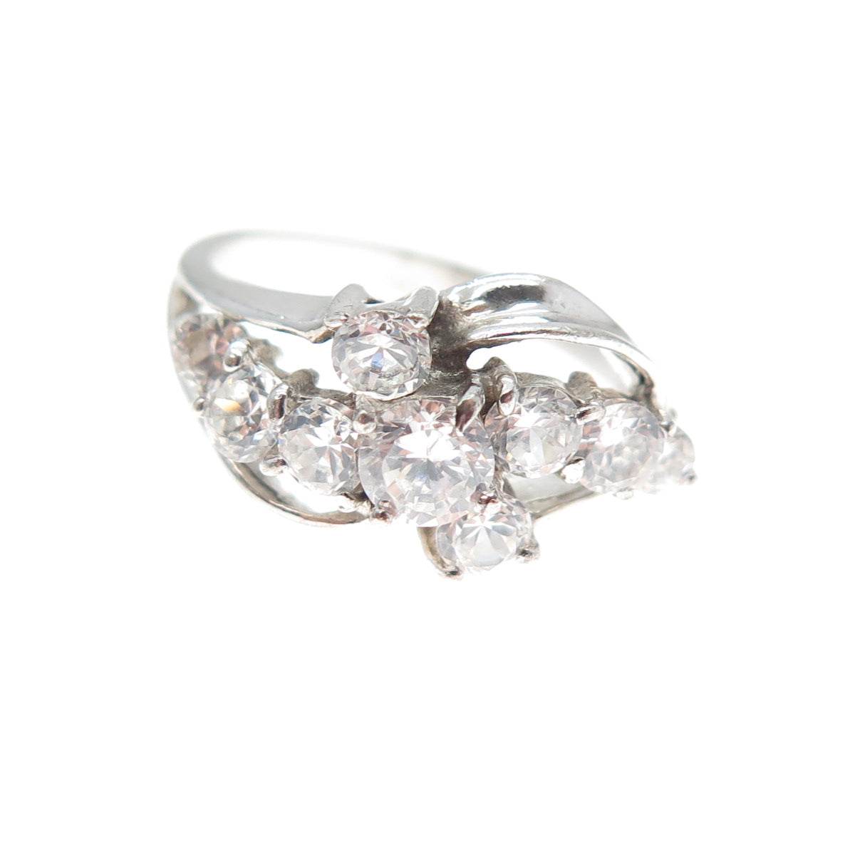 925 Sterling Silver Round-Cut C Z Promise Ring Size 6