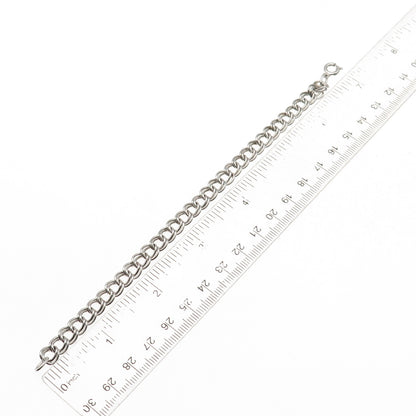 B.A. Ballou 925 Sterling Silver Vintage Double Curb Link Bracelet 7"