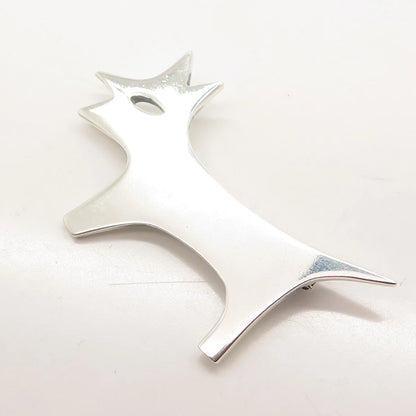 925 Sterling Silver Vintage Erika Dog Pin Brooch