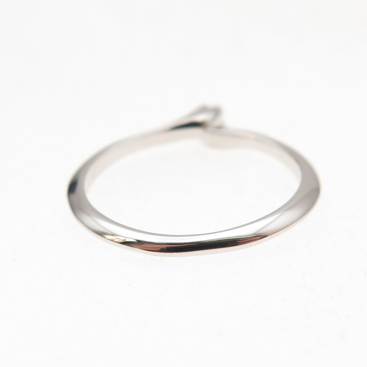 925 Sterling Silver Vintage Real Diamond Engagement Stackable Ring Size 7.25