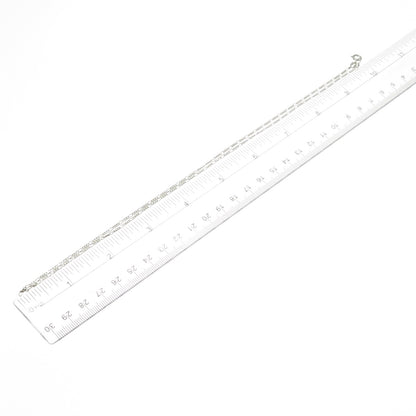 925 Sterling Silver Vintage Italy Figaro Chain Necklace 20"