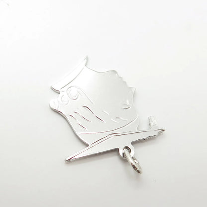 925 Sterling Silver Vintage Griffith & Sons Co Graduate Student Charm Pendant
