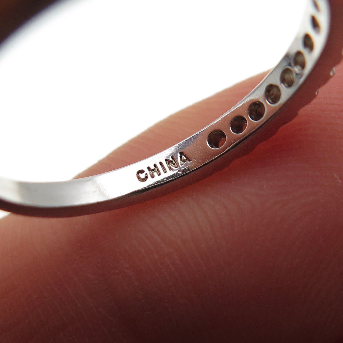 925 Sterling Silver Round-Cut C Z Half Eternity Stackable Band Ring Size 6