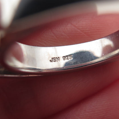 925 Sterling Silver Princess-Cut C Z Engagement Ring Size 6.25