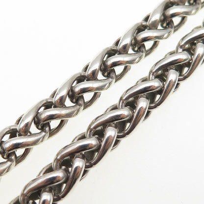 925 Sterling Silver Vintage Spiga Chain Necklace 16"