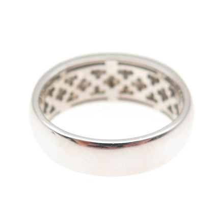 925 Sterling Silver Round-Cut Champagne C Z Sparkle Ring Size 9.5