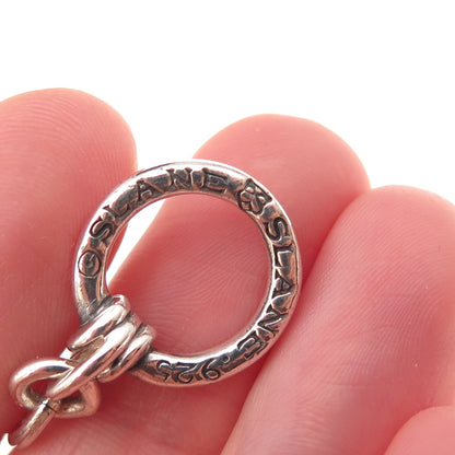 Slane & Slane 925 Sterling Silver Real Diamond Bracelet / Necklace Toggle Lock