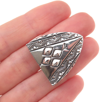 Jeremy Delgarito Navajo Old Pawn 925 Sterling Silver Vintage Tribal Belt Tip