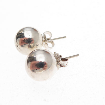 Tiffany & Co. 925 Sterling Silver Vintage HardWear 10mm Ball Stud Earrings