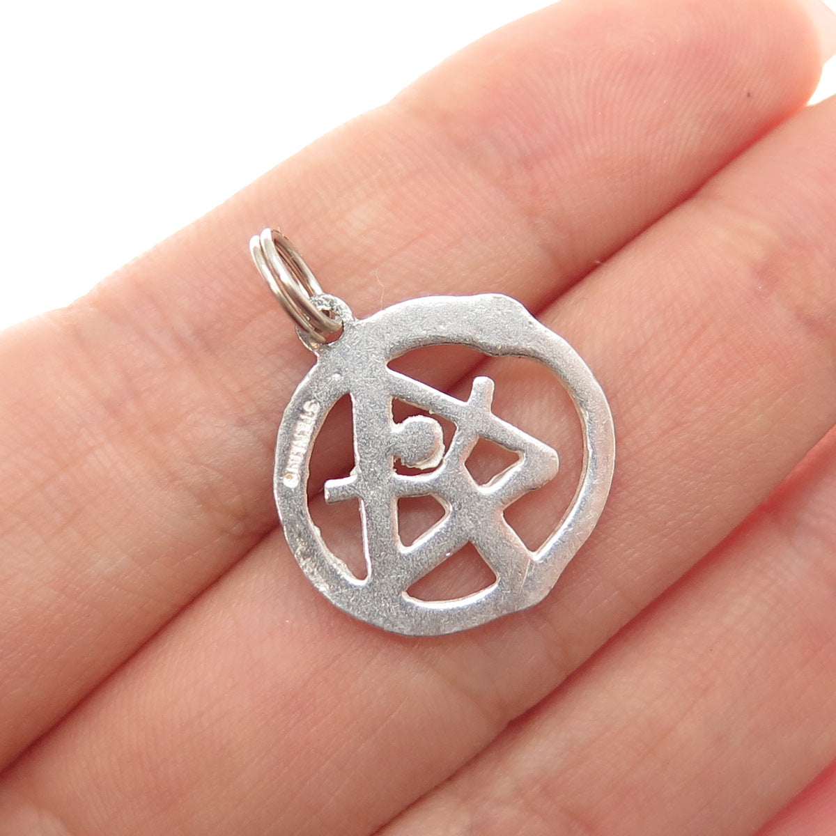 925 Sterling Silver Vintage Ancient Order Of Druids Charm Pendant