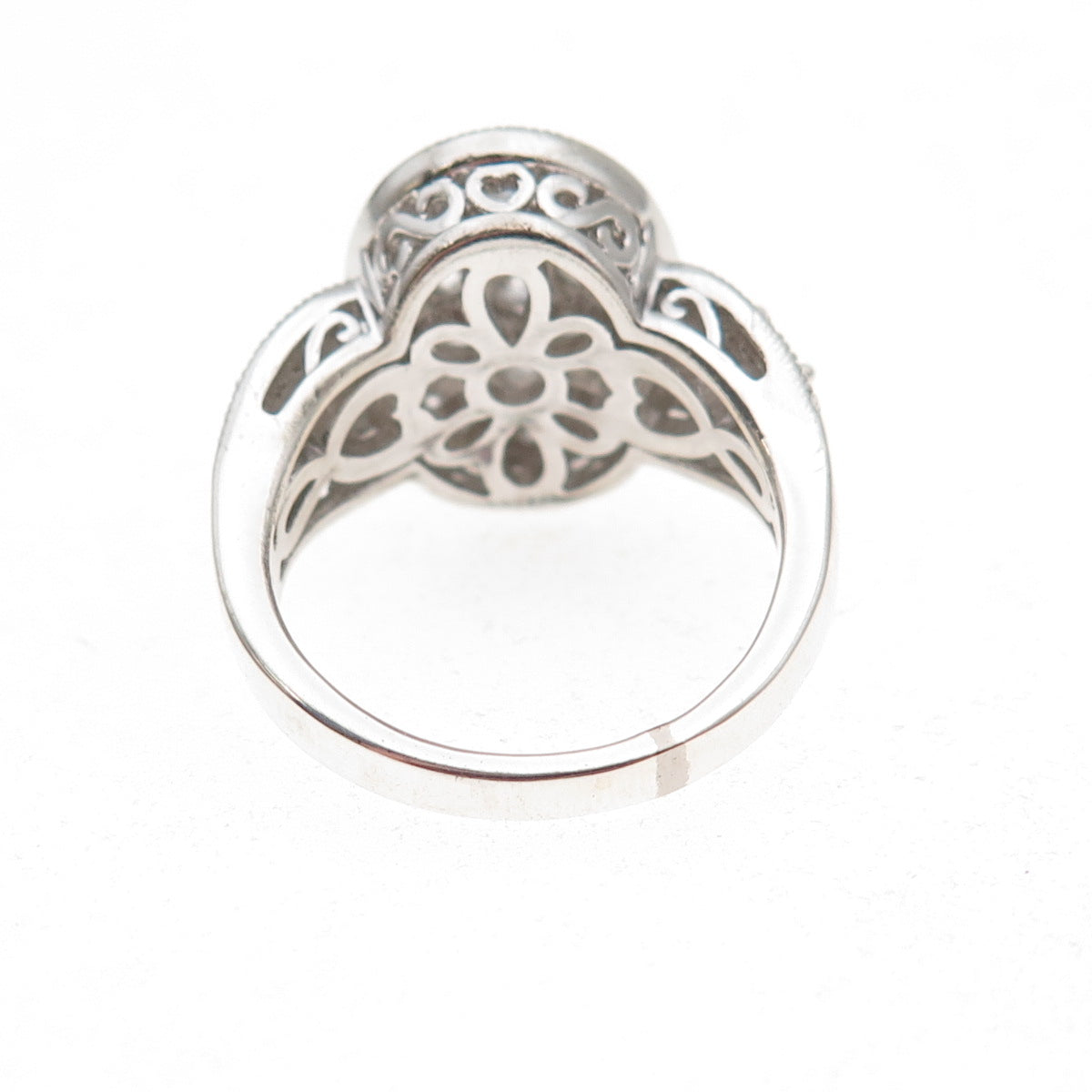 Mena 925 Sterling Silver Round-Cut C Z Sparkle Ring Size 6.25