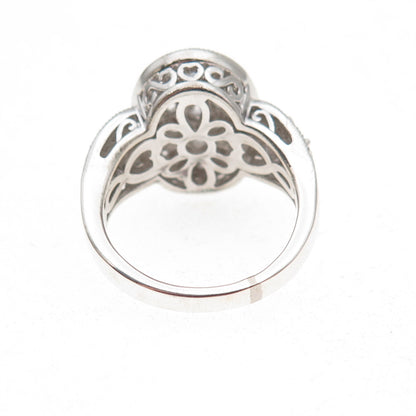 Mena 925 Sterling Silver Round-Cut C Z Sparkle Ring Size 6.25