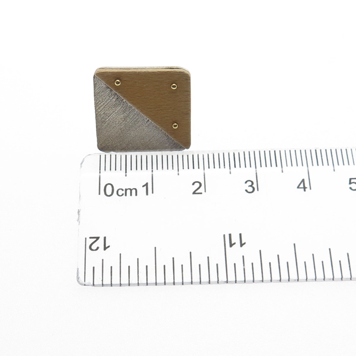 VICTOR ALFARO 14K Gold & 925 Sterling Silver Vintage Modernist Lapel Pin
