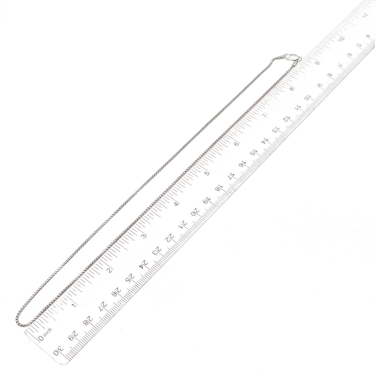 925 Sterling Silver Italy Round Box Chain Necklace 18"