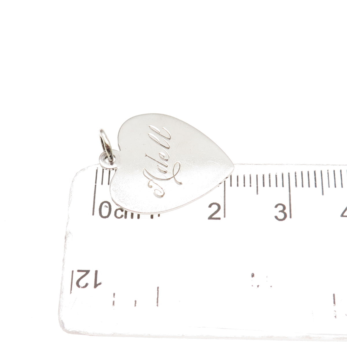 Danecraft 925 Sterling Silver Vintage Engraved Adell Heart Mini Charm Pendant