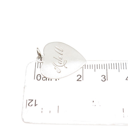 Danecraft 925 Sterling Silver Vintage Engraved Adell Heart Mini Charm Pendant