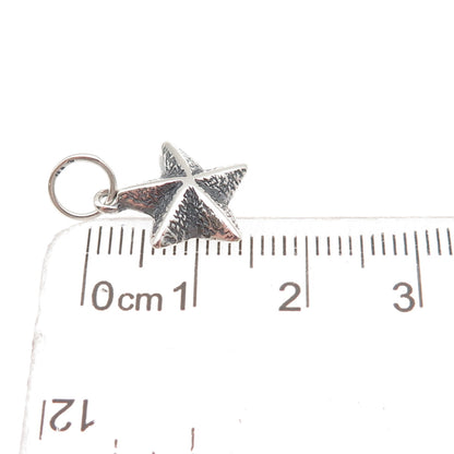 925 Sterling Silver Vintage Starfish Oxidized Mini Charm Pendant