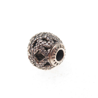 Pandora 925 Sterling Silver C Z Essence Appreciation Slide Bead Charm