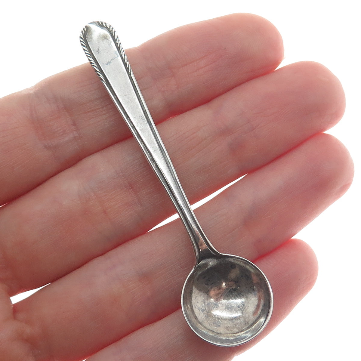 MANCHESTER 925 Sterling Silver Antique 1934 Salt & Spices Spoon Pin Brooch