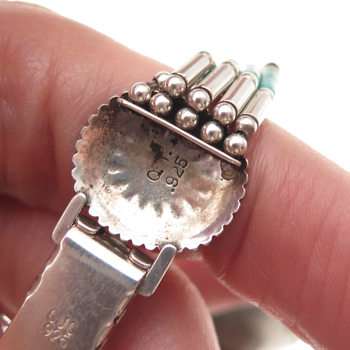Carolyn Pollack Carlisle Quoc Turquoise Old Pawn Sterling Vintage Watch 7.25"