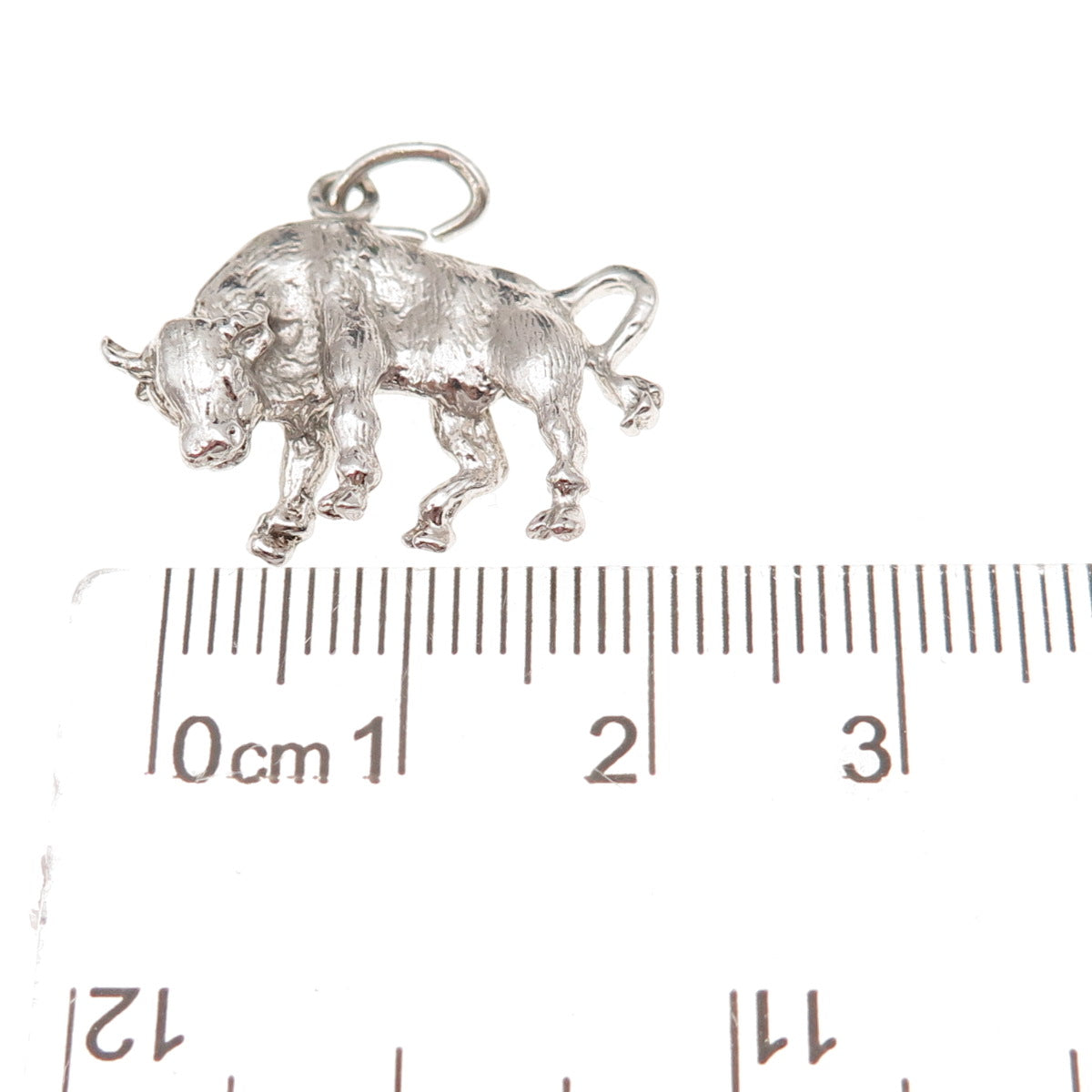 Rembrandt 925 Sterling Silver Vintage Taurus Zodiac Sign 3D Charm Pendant