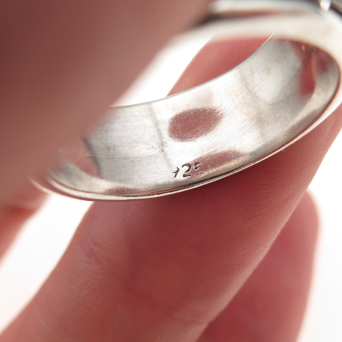 925 Sterling Silver Vintage Egyptian Ankh Rotating Oxidized Band Ring Size 10