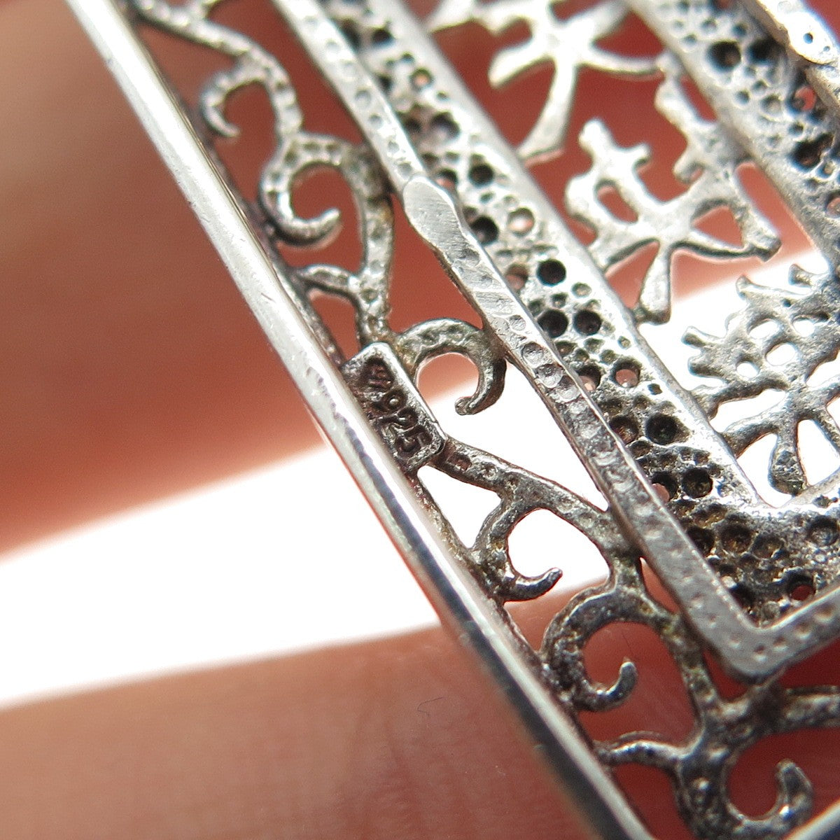 925 Sterling Silver Real Diamond Always Happy Chinese Character Charm Pendant