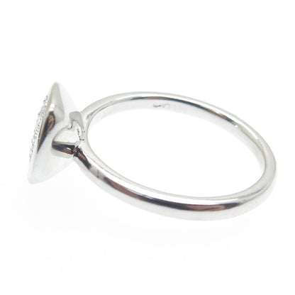 SMK 925 Sterling Silver Sparkle Ring Size 8.25