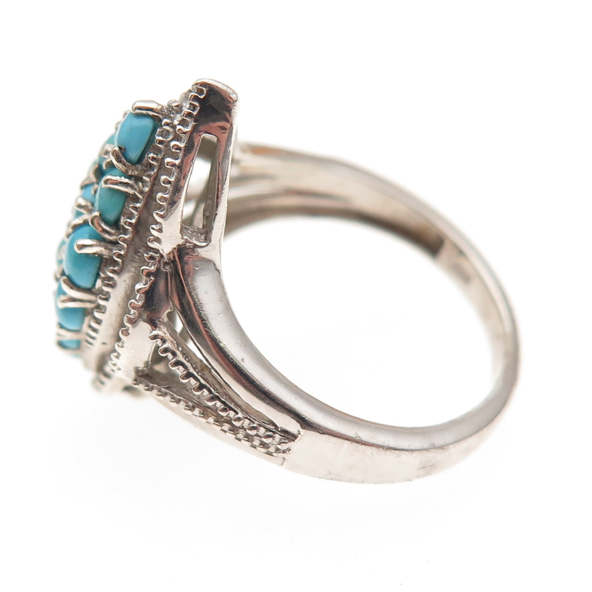 Chuck Clemency 925 Sterling Silver Real Sleeping Beauty Turquoise Ring Size 8