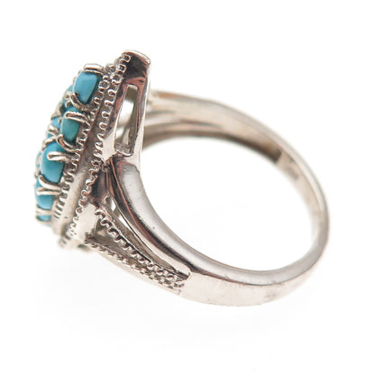 Chuck Clemency 925 Sterling Silver Real Sleeping Beauty Turquoise Ring Size 8